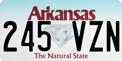 AR license plate 245VZN