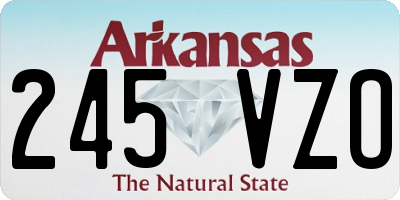 AR license plate 245VZO