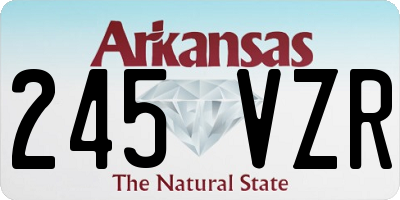 AR license plate 245VZR