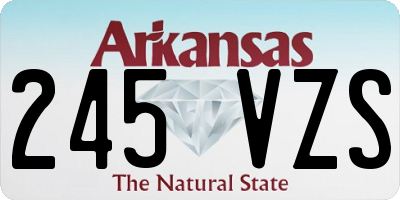 AR license plate 245VZS