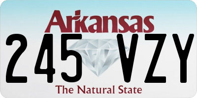 AR license plate 245VZY
