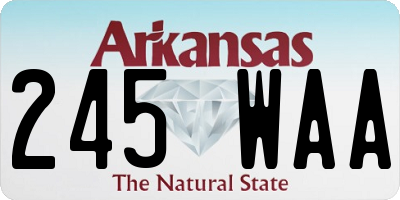 AR license plate 245WAA