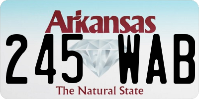 AR license plate 245WAB