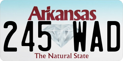 AR license plate 245WAD