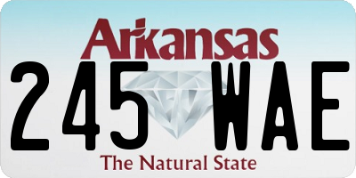 AR license plate 245WAE