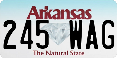 AR license plate 245WAG
