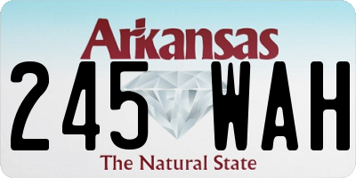 AR license plate 245WAH