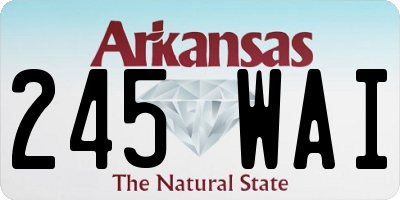 AR license plate 245WAI
