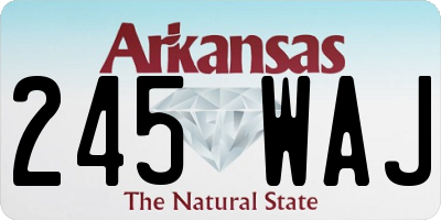AR license plate 245WAJ