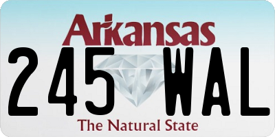 AR license plate 245WAL