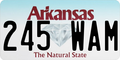 AR license plate 245WAM