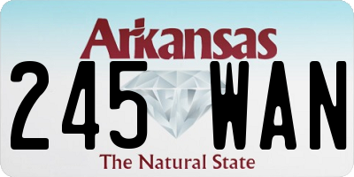 AR license plate 245WAN