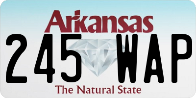 AR license plate 245WAP