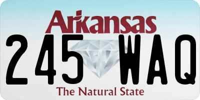 AR license plate 245WAQ