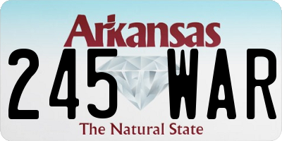 AR license plate 245WAR