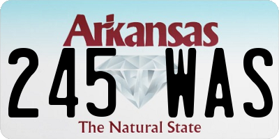 AR license plate 245WAS