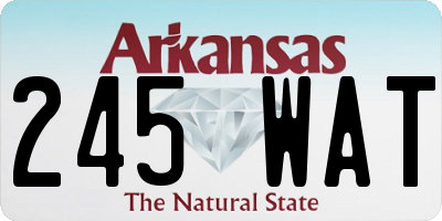 AR license plate 245WAT