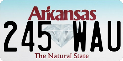 AR license plate 245WAU