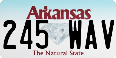AR license plate 245WAV
