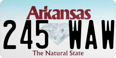 AR license plate 245WAW
