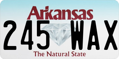 AR license plate 245WAX