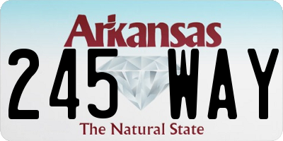 AR license plate 245WAY