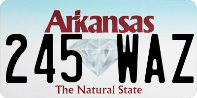 AR license plate 245WAZ