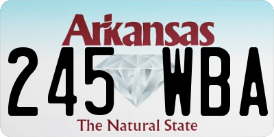AR license plate 245WBA
