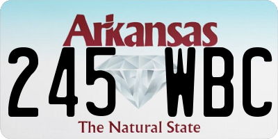 AR license plate 245WBC