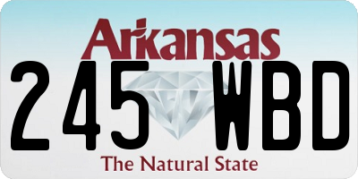AR license plate 245WBD