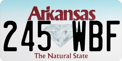 AR license plate 245WBF