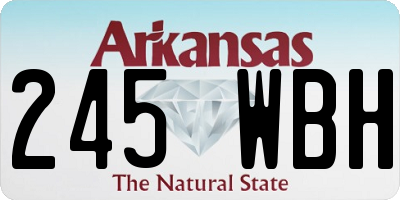 AR license plate 245WBH