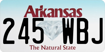 AR license plate 245WBJ