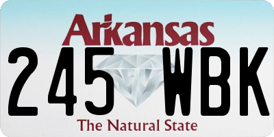 AR license plate 245WBK
