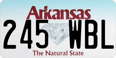AR license plate 245WBL