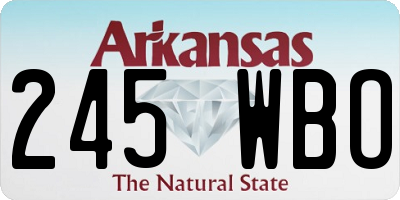 AR license plate 245WBO