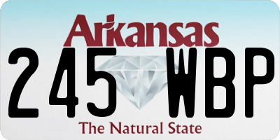 AR license plate 245WBP