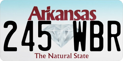 AR license plate 245WBR