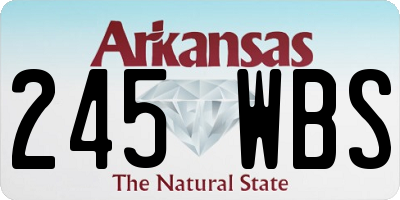 AR license plate 245WBS