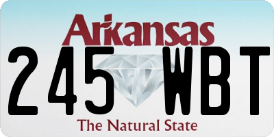 AR license plate 245WBT
