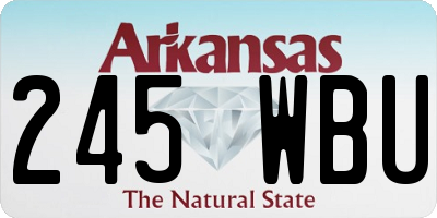 AR license plate 245WBU