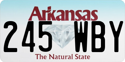 AR license plate 245WBY