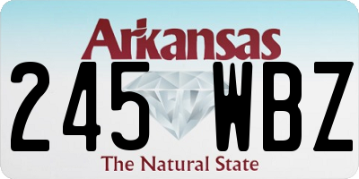 AR license plate 245WBZ