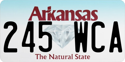 AR license plate 245WCA