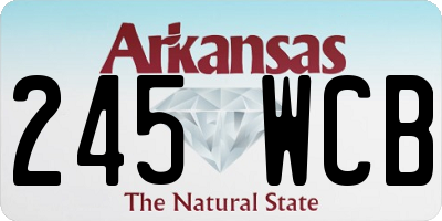 AR license plate 245WCB