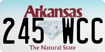AR license plate 245WCC