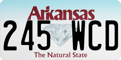 AR license plate 245WCD