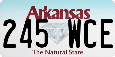 AR license plate 245WCE