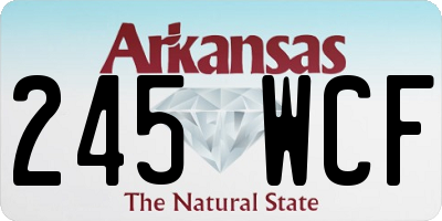 AR license plate 245WCF