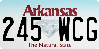 AR license plate 245WCG